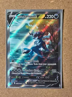 Hisuian Samurott V GG51/GG70 Crown Zenith: Galarian Gallery Holo Pokemon Card - Image 1