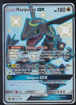 Rayquaza GX 177a/168 STANDARD SIZE Full Art Promo Card Hidden Fates Pokemon TCG - Image 1