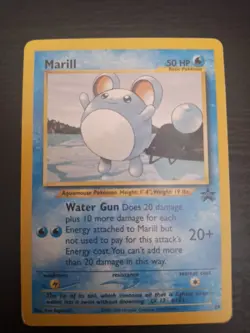 Pokemon TCG Marill MP WOTC Black Star Promo Card #29/53. - Image 1
