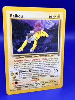 Pokemon Card Raikou Neo Revelation 22/64 Non-Holo Rare LP+ - Image 3