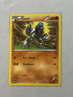 Sawk 62/114 Rare Black & White Pokemon Card - Image 1