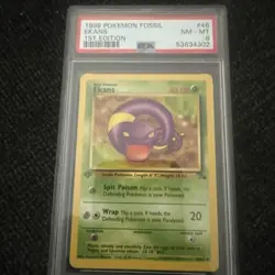 Pokemon TCG Ekans Fossil 1st Edition Common Card 46/62 NM Condition - Image 3