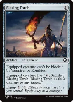 Blazing Torch -Foil Medium Play MTG Innistrad Remastered - Image 1
