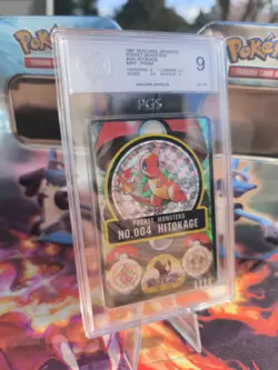 Pokemon Card Charmander Glumanda Sealdass Prism Holo Bandai Japanese PSA / PGS 9 - Image 1