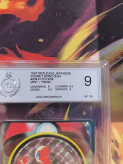 Pokemon Card Charmander Glumanda Sealdass Prism Holo Bandai Japanese PSA / PGS 9 - Image 4