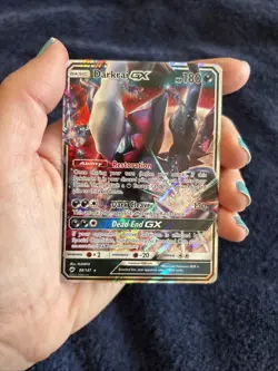 Pokemon 2017 DARKRAI GX 88/147 Sun & Moon Burning Shadows Rare Full Art Holo - Image 4