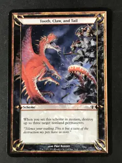 MTG Archenemy #40 Tooth, Claw, and Tail (Oversize Card) 3.5x5" MP - Image 1