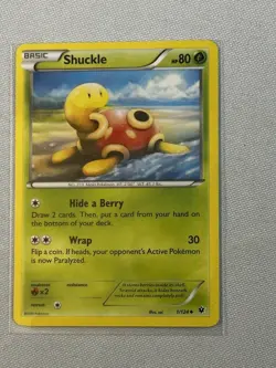 SHUCKLE 2016 Pokemon Fates Collide Uncommon POKEMON 1/124 - Image 1