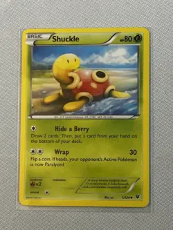 SHUCKLE 2016 Pokemon Fates Collide Uncommon POKEMON 1/124 - Image 2
