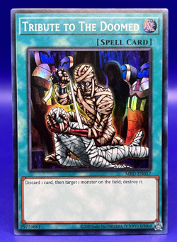 Yugioh! Tribute to the Doomed MRD-EN057 Super Rare 25th Anniversary NM - Image 1