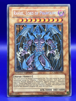 Yugioh! Raviel, Lord of Phantasms CT03-EN003 Secret Rare Limited Edition LP - Image 1