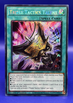 2020 Yugioh Triple Tactics Talent Platinum Secret Rare RA01-EN063 1st Edition NM - Image 1