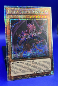 YuGiOh BLACKWING SIMOON THE POISON WIND Quarter Century Secret Rare RA01-EN012 - Image 2
