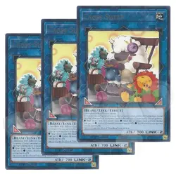 Yugioh Cross Sheep x 3 - 1st Edition Rare NM - Plus Free Holo Card - Image 1