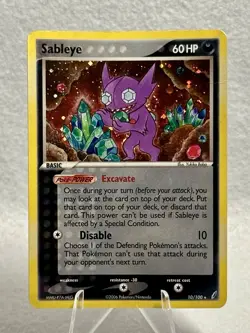 Pokemon Card Sableye 10/100 Holo Rare EX Crystal Guardians Light Play - Image 1