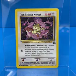 Pokemon Card Team Rocket's Meowth WOTC Black Star Promo #18 - Image 1