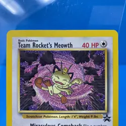 Pokemon Card Team Rocket's Meowth WOTC Black Star Promo #18 - Image 2