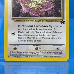 Pokemon Card Team Rocket's Meowth WOTC Black Star Promo #18 - Image 3