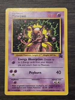 Pokemon Mewtwo Card 14 Black Star Promo 1999 2000 Wizards TCG Nintendo Vtg Rare - Image 1