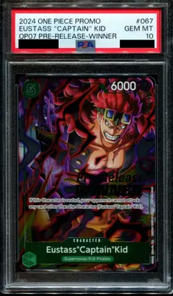 PSA 10 Eustass Captain Kid P-067 Pre-Release Winner Promo English One Piece Card - Image 1