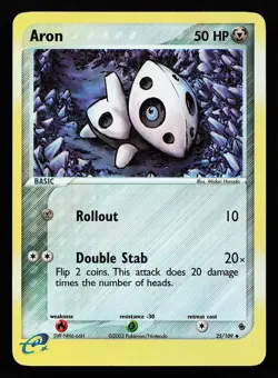 Aron 25/109 Reverse Holo EX Ruby & Sapphire Pokemon Card - Image 1
