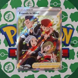 Friends in Hisui (Full Art) 148/159 Crown Zenith Holo NM Pokemon Card English - Image 1