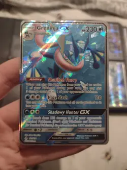 Pokemon Greninja GX 120/131 Forbidden Light Full Art Ultra Rare Holo Card - Image 1