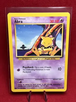 1995, 96, 98 Pokemon Card ** Abra ** - Base Set No. 43/102 - Common - Image 1