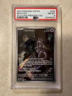 PSA 8 Mewtwo SVP 052 Black Star Promo - Pokemon 151 UPC - Image 1