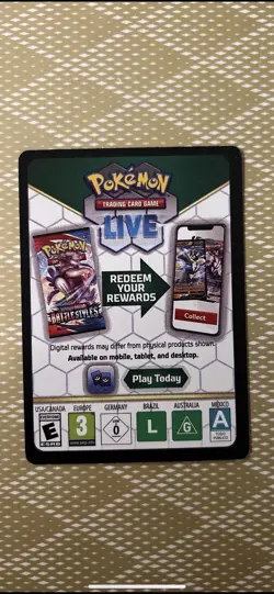 Pokemon TCG Unused Code Cards : 30 CROWN ZENITH - Received Through Message - Image 1
