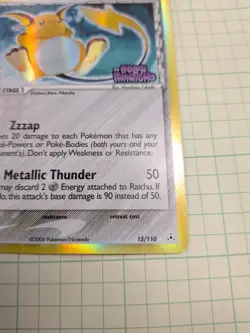 Pokemon TCG Raichu 15/110 ex Holon Phantoms Reverse Holo Stamped NM - Image 2