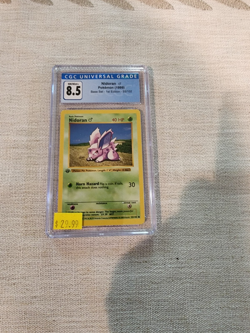 Pokemon TCG Base Set 1st Edition Nidoran, CGC graded 8.5, NM/Mint+! - Image 1