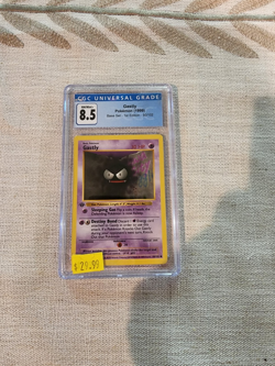 Pokemon TCG Base Set 1st Edition Gastly CGC graded 8.5, NM/Mint+! - Image 1