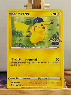 Pikachu 028/078 Pokemon GO Holo Deutsch NM Pokemon - Image 1
