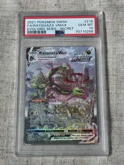 Pokemon 2021 Rayquaza VMAX 218/203 Alt Art Evolving Skies GEM MINT PSA 10 - Image 1