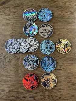 13 Official Pokemon TCG Flipping Coins Random Assorted Bundle Lot - Image 1