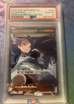 PSA 10 - Winona (Full Art) 088/078 XY6 Emerald Break 1st Ed - Pokemon - Image 1