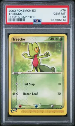 2003 Pokemon EX Ruby Sapphire Treecko 76/109 PSA 10 Gem Mint ⭐ Pop 25 - Image 1