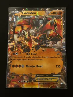 Groudon EX 85/160 Holo Ultra Rare XY Primal Clash MP-LP Pokemon TCG - Image 1