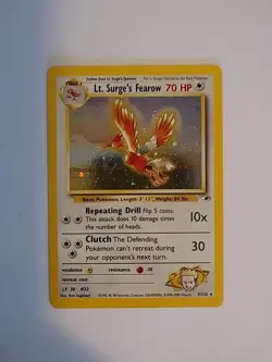 Lt. Surge's Fearow - Gym Heroes Holo 7/132 Rare Vintage (2000) Pokemon TCG - Image 1