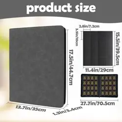 1000+ Pockets Trading Card Binder, 16 Pockets Trading Card Binder Ringless Si... - Image 2