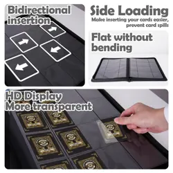 1000+ Pockets Trading Card Binder, 16 Pockets Trading Card Binder Ringless Si... - Image 5