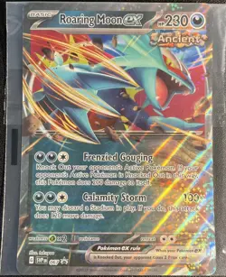 Pokemon OVERSIZE Card 2023 Roaring Moon EX SVP 067 Black Star Promo Jumbo Card - Image 1