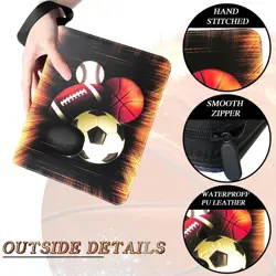 Trading Card Binder, Sports Card Binder 4 Pocket with 50 Sleeves Fits 400 Spo... - Image 3