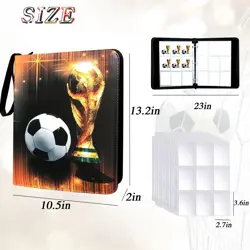 Trading Card Binder 900 Pockets, Soccer Card Binder Holder with 50 Removable ... - Image 2