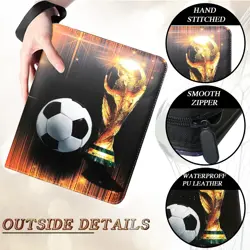 Trading Card Binder 900 Pockets, Soccer Card Binder Holder with 50 Removable ... - Image 3