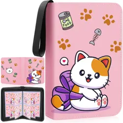 Card Binder 4 Pockets, Trading Card Binder 400 Pockets Holder Album Book for ... - Image 1