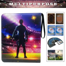 Soccer Card Binder 4 Pocket, Trading Card Binder with Sleeves, Sports Card Bi... - Image 3