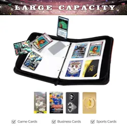 Soccer Card Binder 4 Pocket, Trading Card Binder with Sleeves, Sports Card Bi... - Image 5