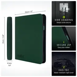 12 XL Pocket Trading Card Zip Binder - 624 cards, Premium Exo-Tec Album Mater... - Image 3
